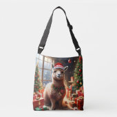 Fijne feestelijke alpaca kerst, crossbody tas (Voorkant)