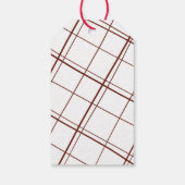 Fijne feestelijke rode elegante kerstvakantie cadeaulabel (Achterkant)