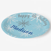 Fijne feestvlokken Happy Birthday Paper Bord (Gekanteld)