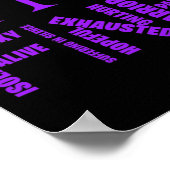 Fijne fibromyalgie Bewustzijn Chronische Pijn Fibr Poster (Hoek)