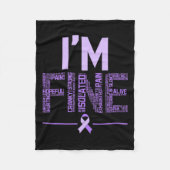 Fijne fibromyalgie Warrior Fibro Awareness Paarse  Fleece Deken (Voorkant)