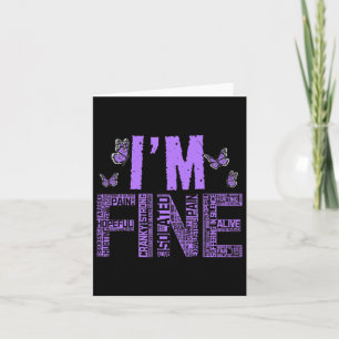 Fijne fibromyalgie Warrior Fibro Awareness Paarse Kaart
