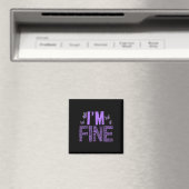 Fijne fibromyalgie Warrior Fibro Awareness Paarse Magneet (Insitu (Vaatwasser))