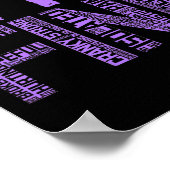 Fijne fibromyalgie Warrior Fibro Awareness Paarse Poster (Hoek)
