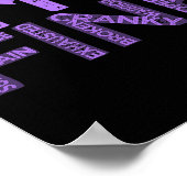Fijne fibromyalgie Warrior Fibro Awareness Paarse  Poster (Hoek)