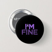 Fijne fibromyalgie Warrior Fibro Awareness Paarse Ronde Button 5,7 Cm (Voorkant /achterkant)