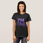 Fijne fibromyalgie Warrior Fibro Awareness Paarse  T-shirt (Voorkant volledig)
