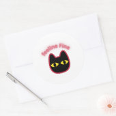 Fijne fijne neon kat uitknip sticker (Envelop)