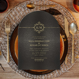 Fijne filigraan Gouden Trouwboog ID871 Kaart