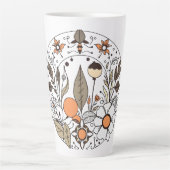 Fijne flora N02 Latte Mok (Voorkant)