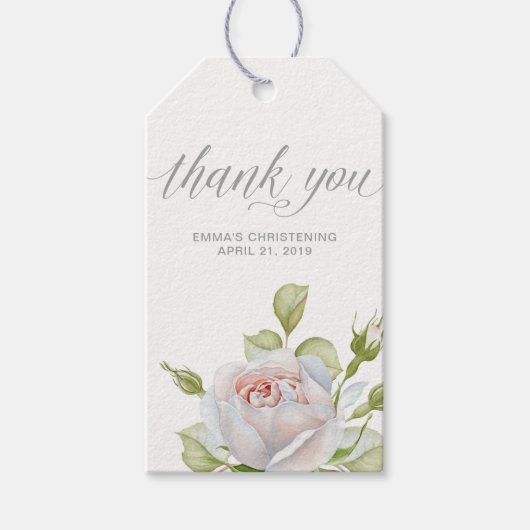Fijne Floral bedankt Cadeaulabel (Voorkant)