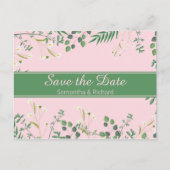 Fijne Floral Border Wedding Briefkaart (Voorkant)