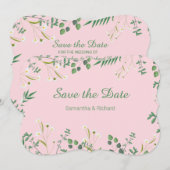 Fijne Floral Border Wedding Feestdagenkaart (Voorkant / Achterkant)