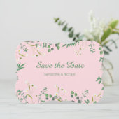 Fijne Floral Border Wedding Feestdagenkaart (Staand voorkant)