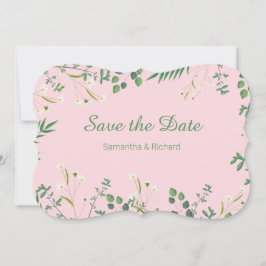Fijne Floral Border Wedding Feestdagenkaart