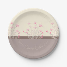 Fijne Floral Design Pattern Papieren Bordje