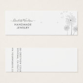 Fijne Floral Earring Studs Display Card Mini Visitekaartjes (Voorkant /achterkant)