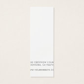 Fijne Floral Earring Studs Display Card Mini Visitekaartjes (Achterkant)