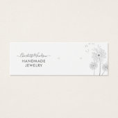 Fijne Floral Earring Studs Display Card Mini Visitekaartjes (Voorkant)