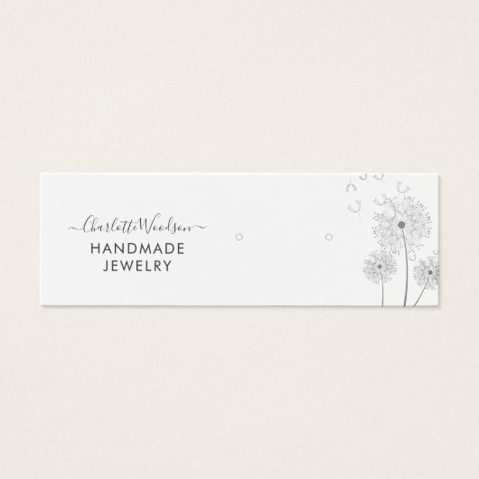 Fijne Floral Earring Studs Display Card Mini Visitekaartjes (Voorkant)