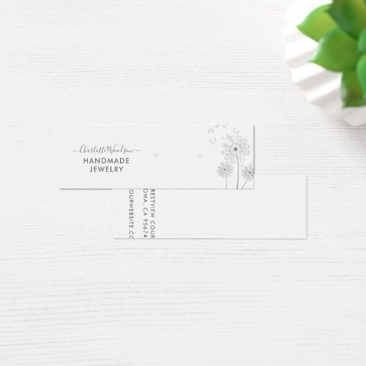 Fijne Floral Earring Studs Display Card Mini Visitekaartjes (Bureau)