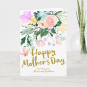 Fijne Floral Happy Mothers Day Holiday Kaart (Voorkant)