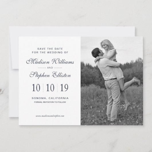 Fijne Floral Waterverf - Sla de datum op Save The Date (Voorkant)