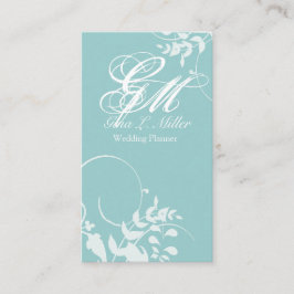 Fijne Floral Woman Monogram Event Planner Visitekaartje