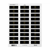 Fijne Florale Monogram Trouw Sigarenband Label (Full Sheet)