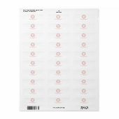 Fijne Florale Monogram Trouw Sigarenband Label (Full Sheet)