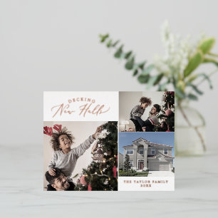 Fijne Folie Nieuwe zalen met Kerstmis Folie Feestdagen Briefkaart