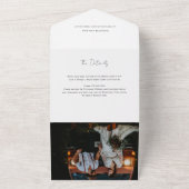 Fijne foto-bruiloft QR-code RSVP All In One Uitnodiging (Buitenkant)