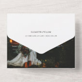 Fijne foto-bruiloft QR-code RSVP All In One Uitnodiging (Achterkant)