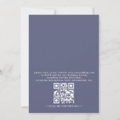 Fijne Franse Lavendel Elegante QR Code Trouwen Kaart (Achterkant)