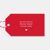 Fijne Galentijnsdag! Schattigee typografie Cadeaulabel (Achterkant Horizontaal)