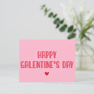 Fijne Galentijnsdag! Schattigee Typografie Vriende Briefkaart