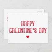 Fijne Galentijnsdag! Schattigee Typografie Vriende Briefkaart (Voorkant / Achterkant)