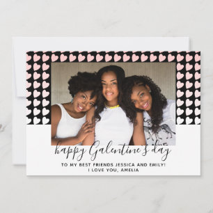 Fijne Galentine`s Day Roze Hart Foto Vriend Holi Feestdagenkaart