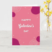 Fijne Galentines Dag Doodle Matkaart Kaart (Gele Bloem)