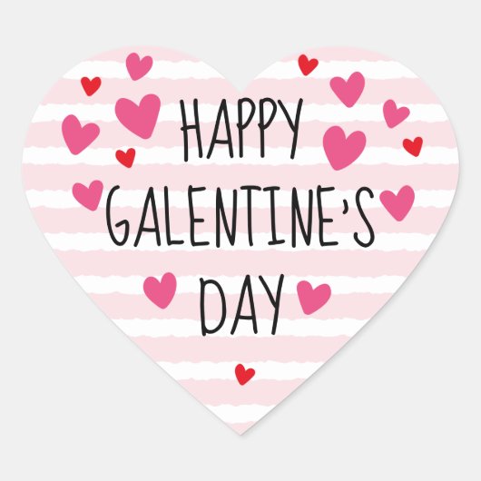 Fijne Galentine's Day Hart Stickers (Voorkant)