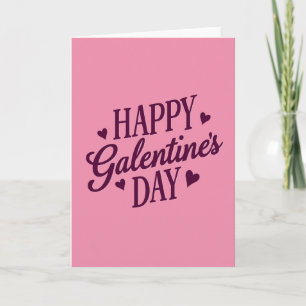 Fijne Galentines Day Hartjes Matte kaart