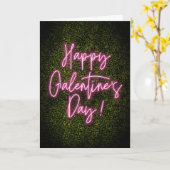 Fijne Galentine's Day Neon Bord Valentijnsdag Kaart (Gele Bloem)