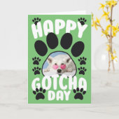 Fijne Geadopteerd Dag Huisdier Hond Kaart (Gele Bloem)