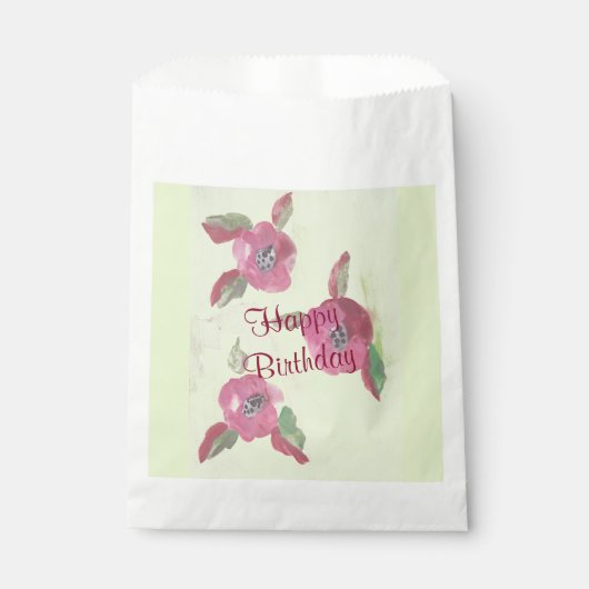 Fijne Gebloemde Koekjes Papier Favor Zak Bedankzakje (Voorkant)