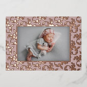 Fijne Geboorteaankondiging Folie Kaart (Voorkant)