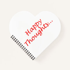 Fijne gedachten hartvormige spirale laptop notitieboek