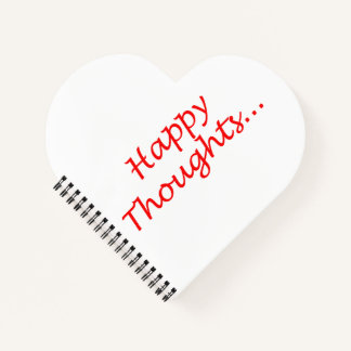 Fijne gedachten hartvormige spirale laptop notitieboek