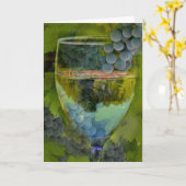 Fijne Geestdag Wijn Kaart! Kaart (Gele Bloem)