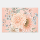 Fijne  geïnspireerde bloemen inpakpapier vel (Voorkant 3)