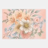 Fijne  geïnspireerde bloemen inpakpapier vel (Voorkant)